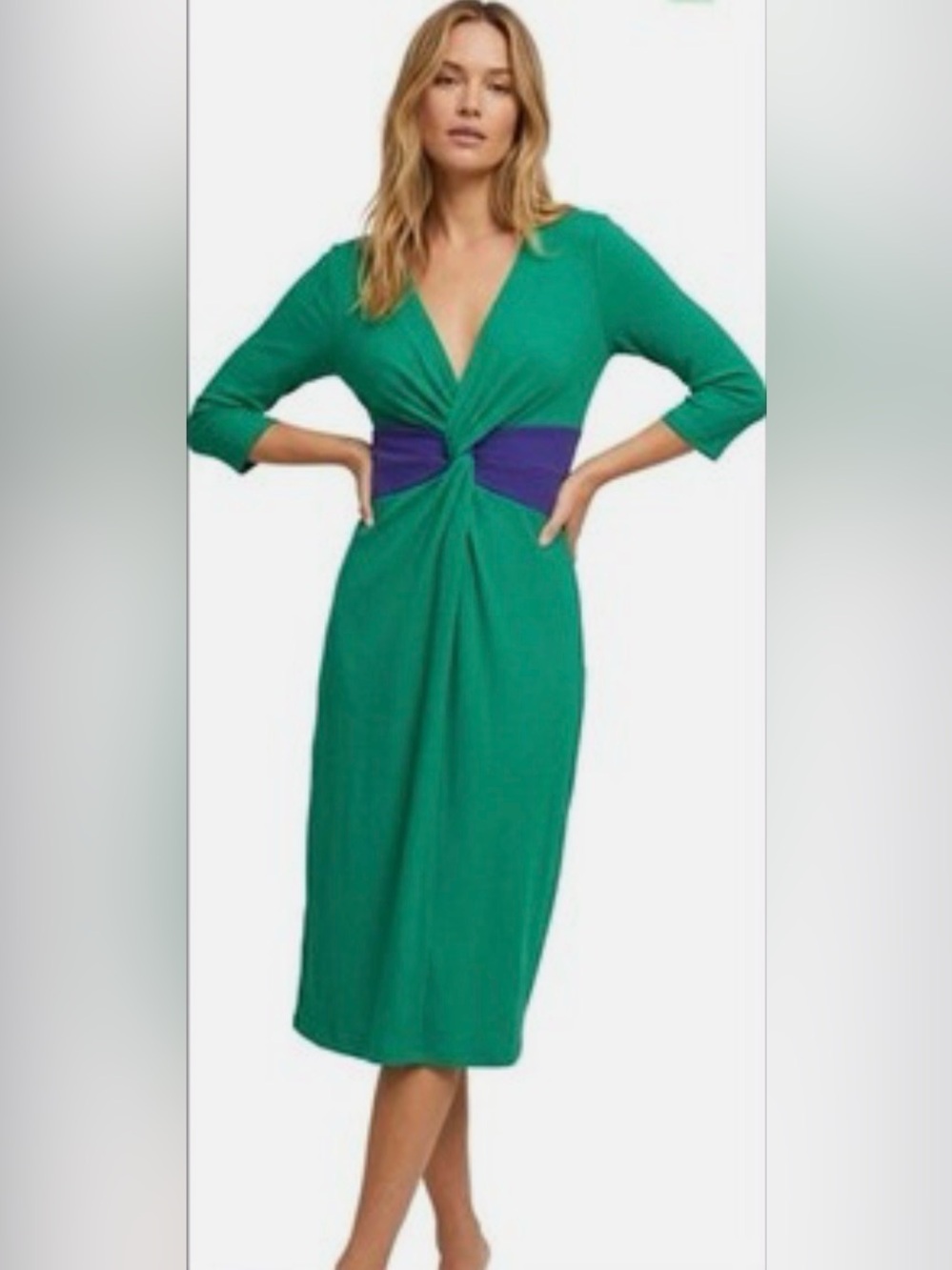 Anthropologie Twist-Front Midi Dress